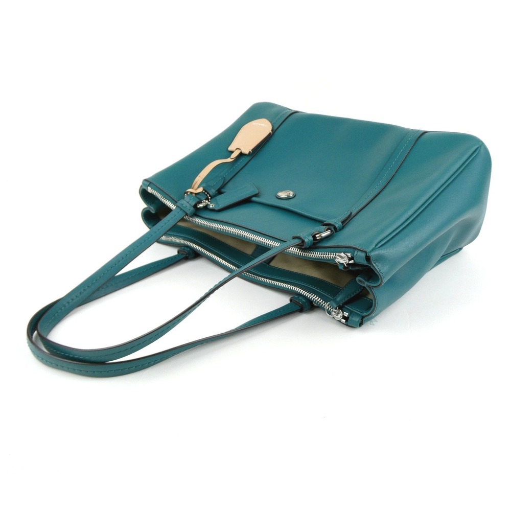 Coach Green Leather Shoulder Bag F25669 - Picture 5 of 16
